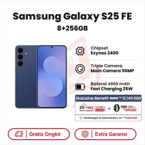 Samsung Galaxy S25 FE 8+256GB [Free Upgrade dari 8+128GB] Garansi Resmi